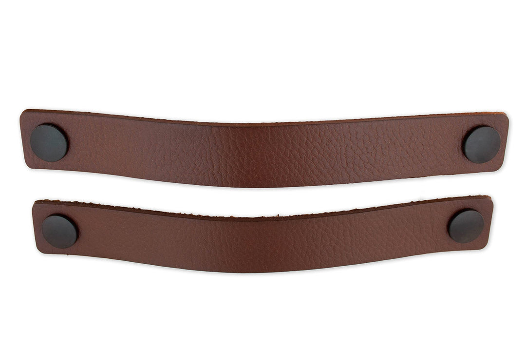 Brute Strength - Ledergriffe für Möbel - Cognac - 2 Stück - 25 x 3 cm - Schrankgriff, Türgriff für K