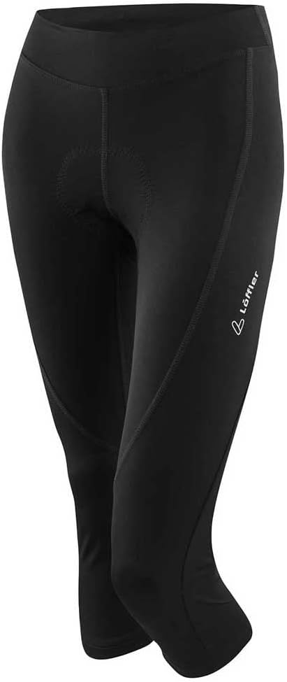 Löffler W 3/4 Bike Tights Tour II 46 Schwarz, 46 Schwarz