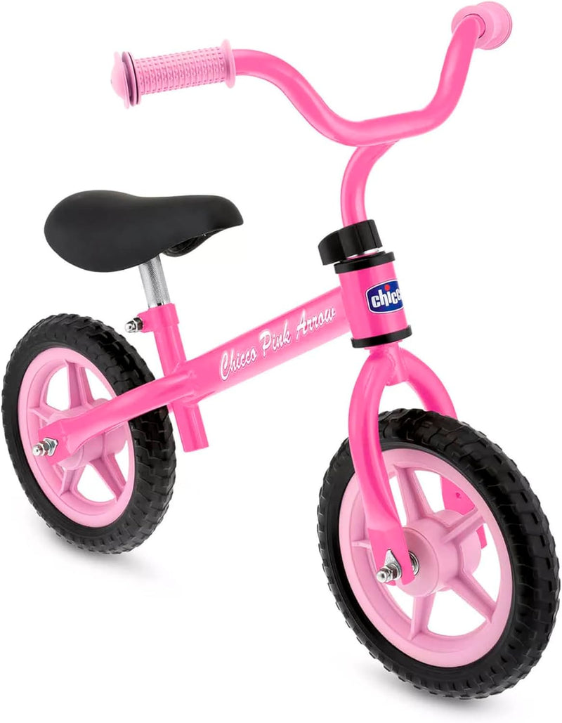 Chicco Pink Arrow Laufrad für Kinder 2-5 Jahre, fürs Gleichgewicht, mit höhenverstellbarem Sattel un