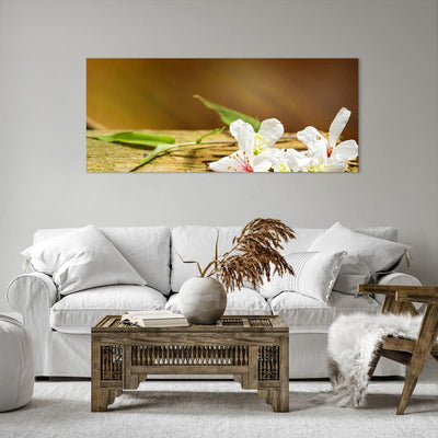 Wandbilder Dekoration Wohnzimmer Asien spa bambus blume Panorama Bilder auf Leinwand 120x50cm Leinwa