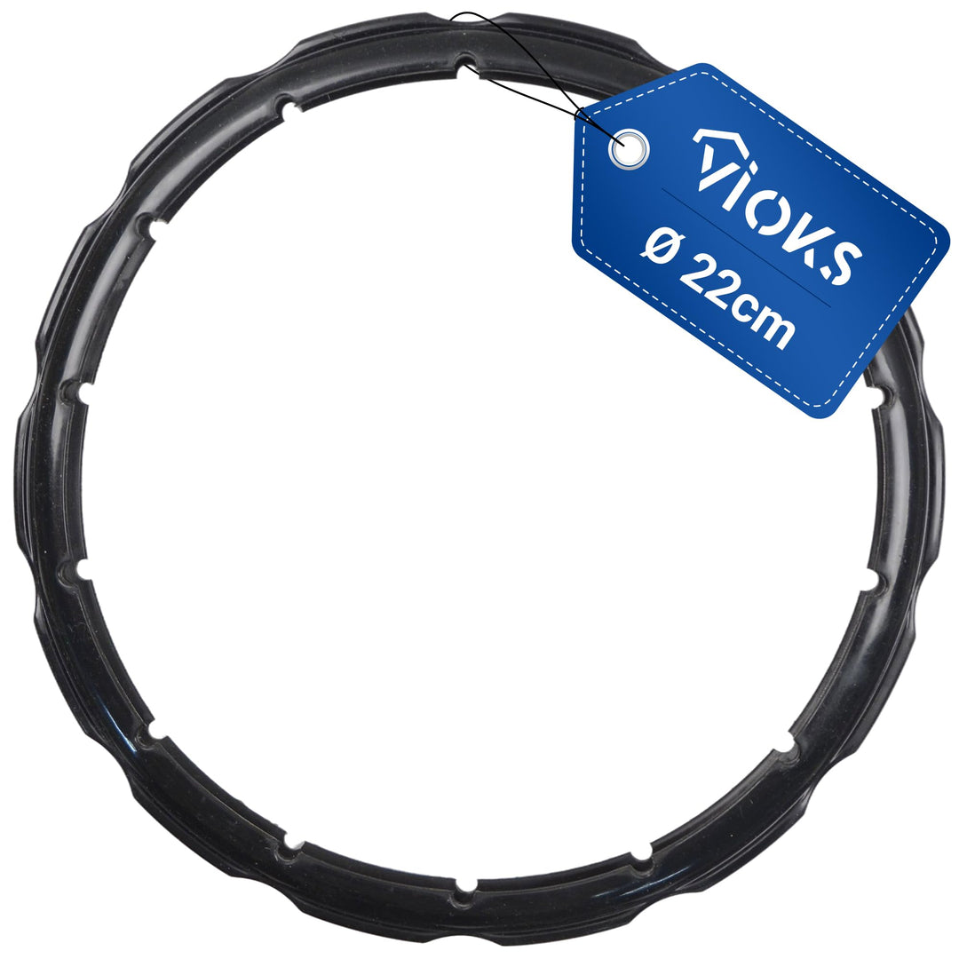 VIOKS Dichtungsring 22cmØ Ersatz für SEB Tefal X9010501 792350 Silikon Dichtung 220mm für Clipso Sch