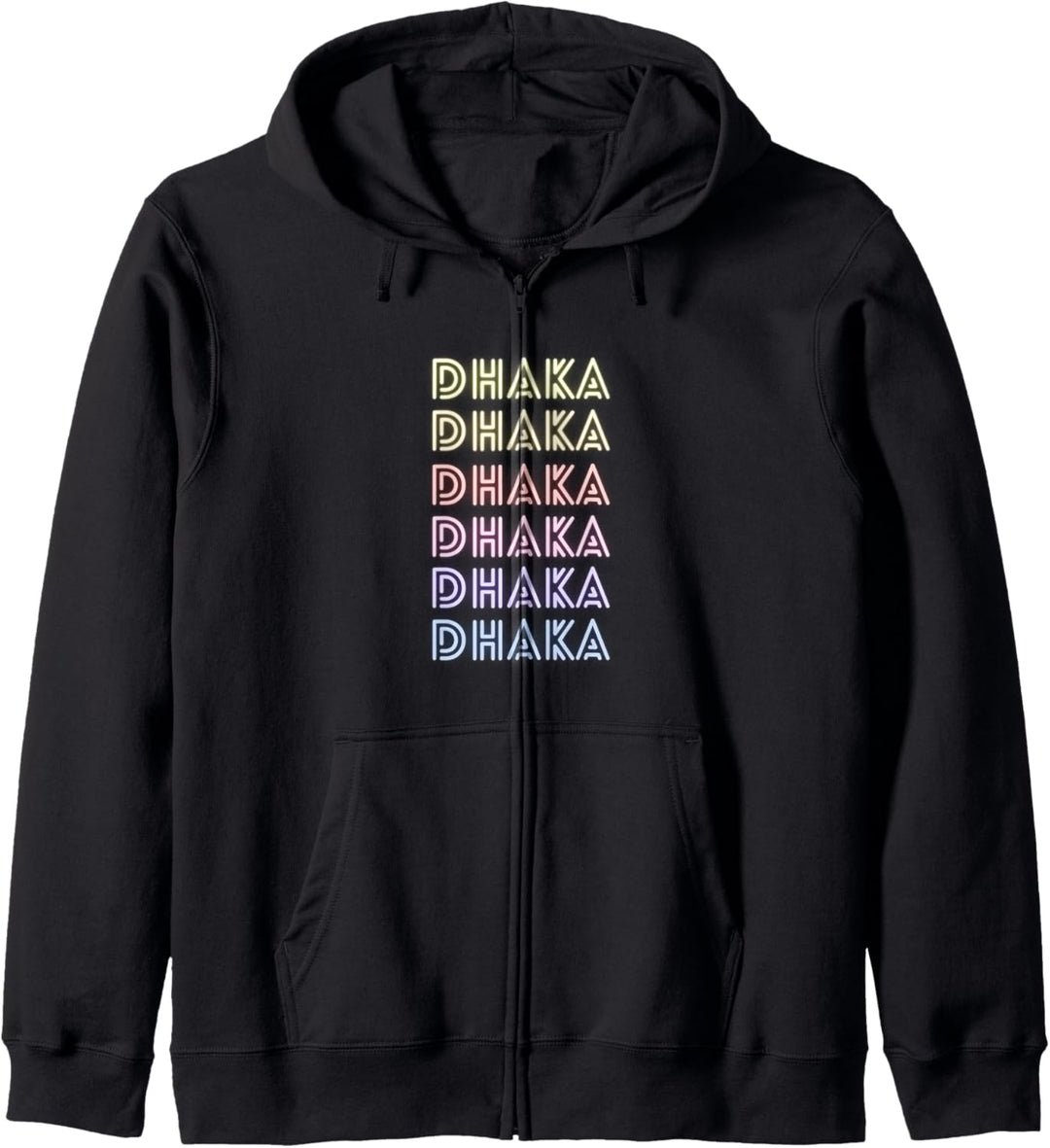 Dhaka Stadt Helles Grafikdesign Kapuzenjacke