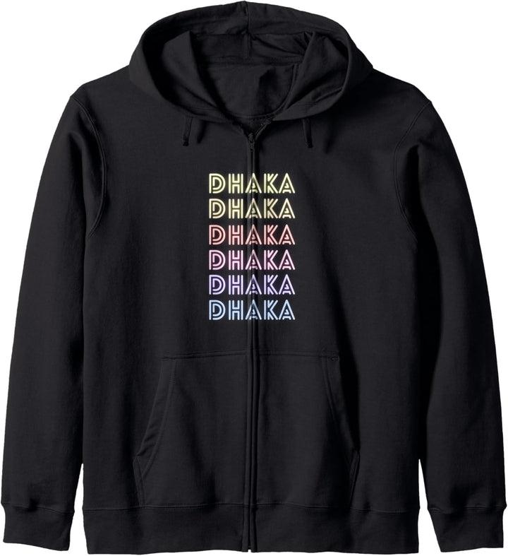 Dhaka Stadt Helles Grafikdesign Kapuzenjacke