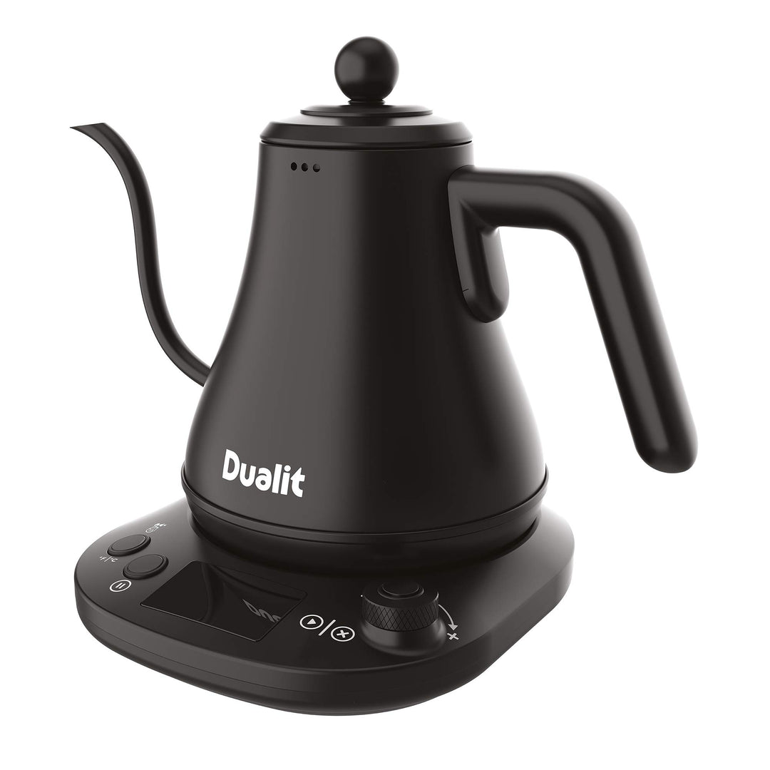 Dualit Wasserkocher Schwanenhals Schnellkochender Electric Kettle (800ml) - Schwarz Matt - Gooseneck