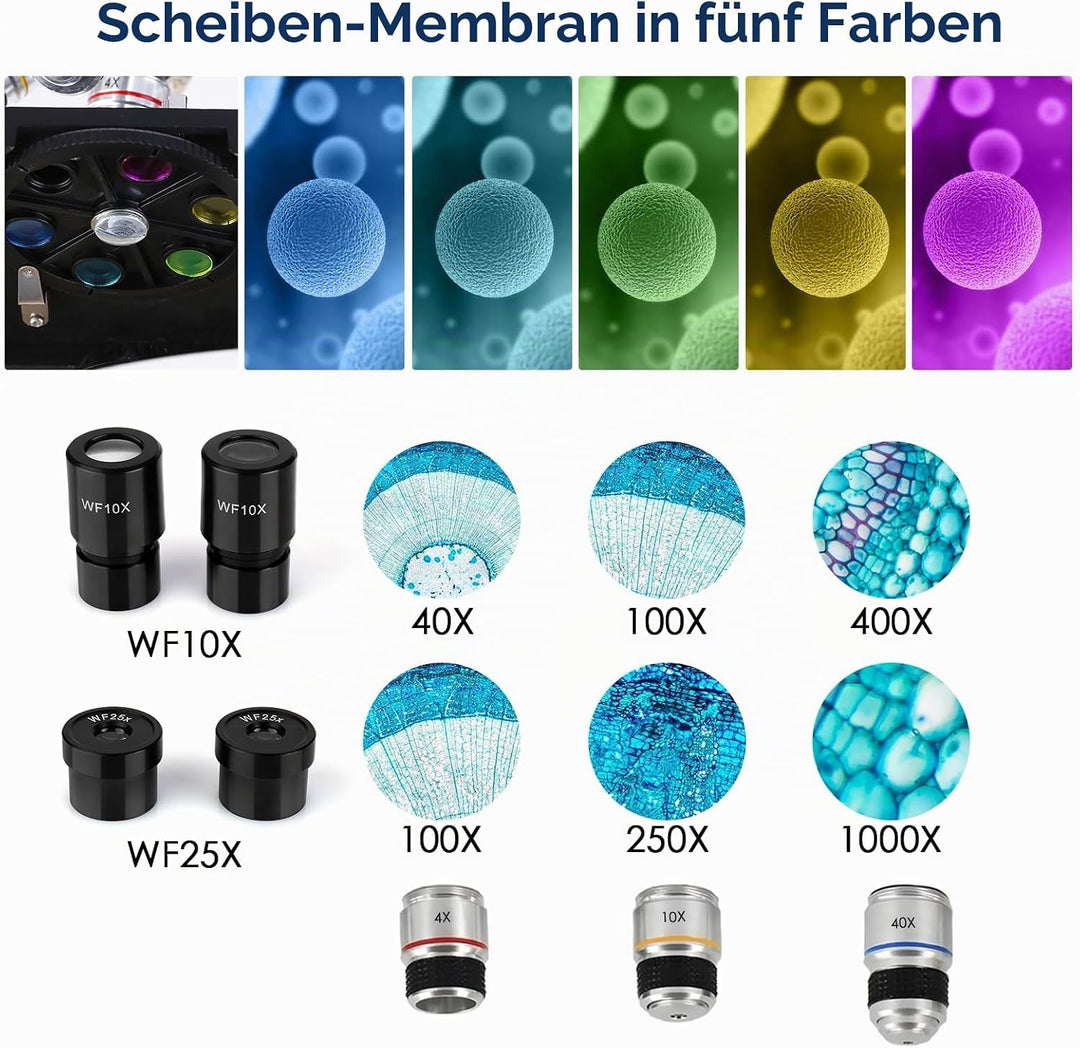 Binokulares Mikroskopie (40X-1000X) Double Layer Mechanical Stage, Handy-Halter für den Laborgebrauc