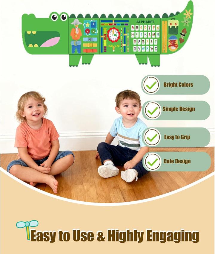 Montessori Busy Board Spielzeug - Activity Board Quiet Book Kinderspielzeug, Faltbar Motorikspielzeu