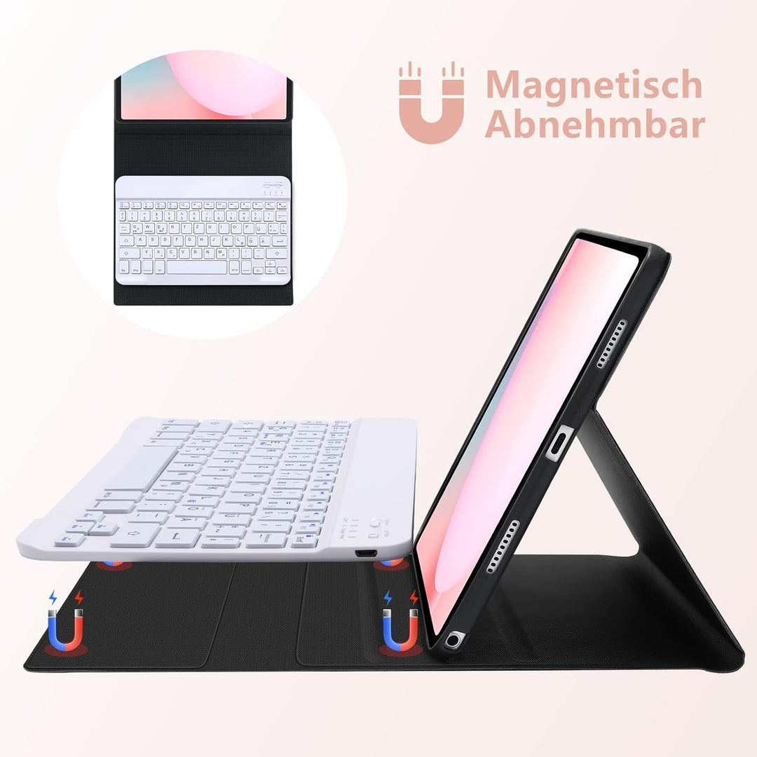 Tastatur für Samsung Galaxy Tab S9FE/S10FE 10.9", Hülle Tastatur Galaxy Tab S9/S10FE 2025 con Touchp