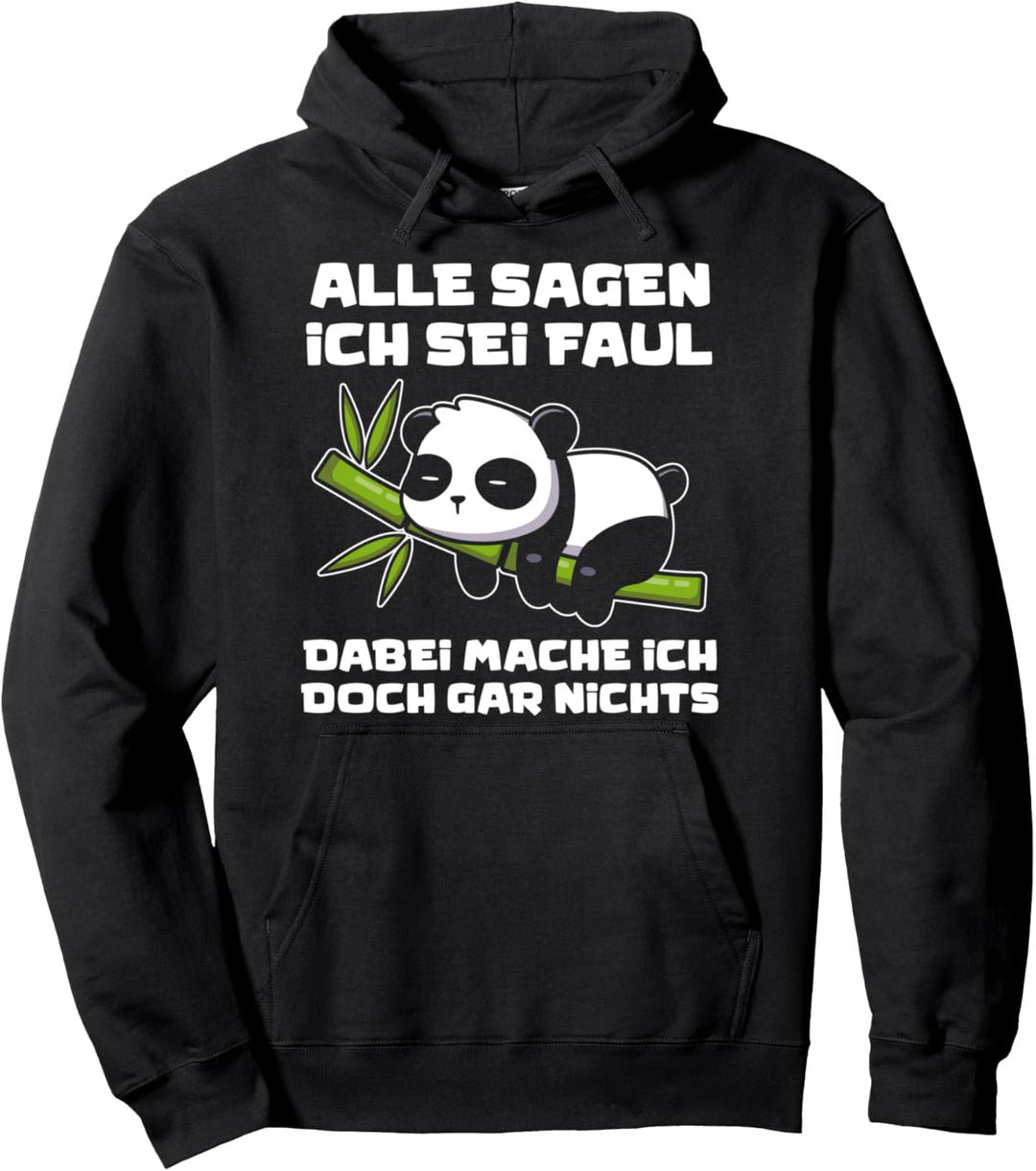 Panda Faul Pandabär Faulenzer Faulenzen Chillen Lustiges Pullover Hoodie