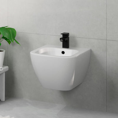 hansgrohe Einhebel-Bidetmischer Vernis Shape, Bidetarmatur mit Zugstange, wassersparend, Mattschwarz