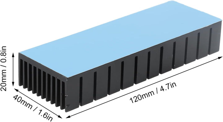 lyrlody 2 Stück Schlitzkühlkörper, Aluminium Kühlkörper PC Kühlrippen Kühler-Set Heatsink Eloxierte