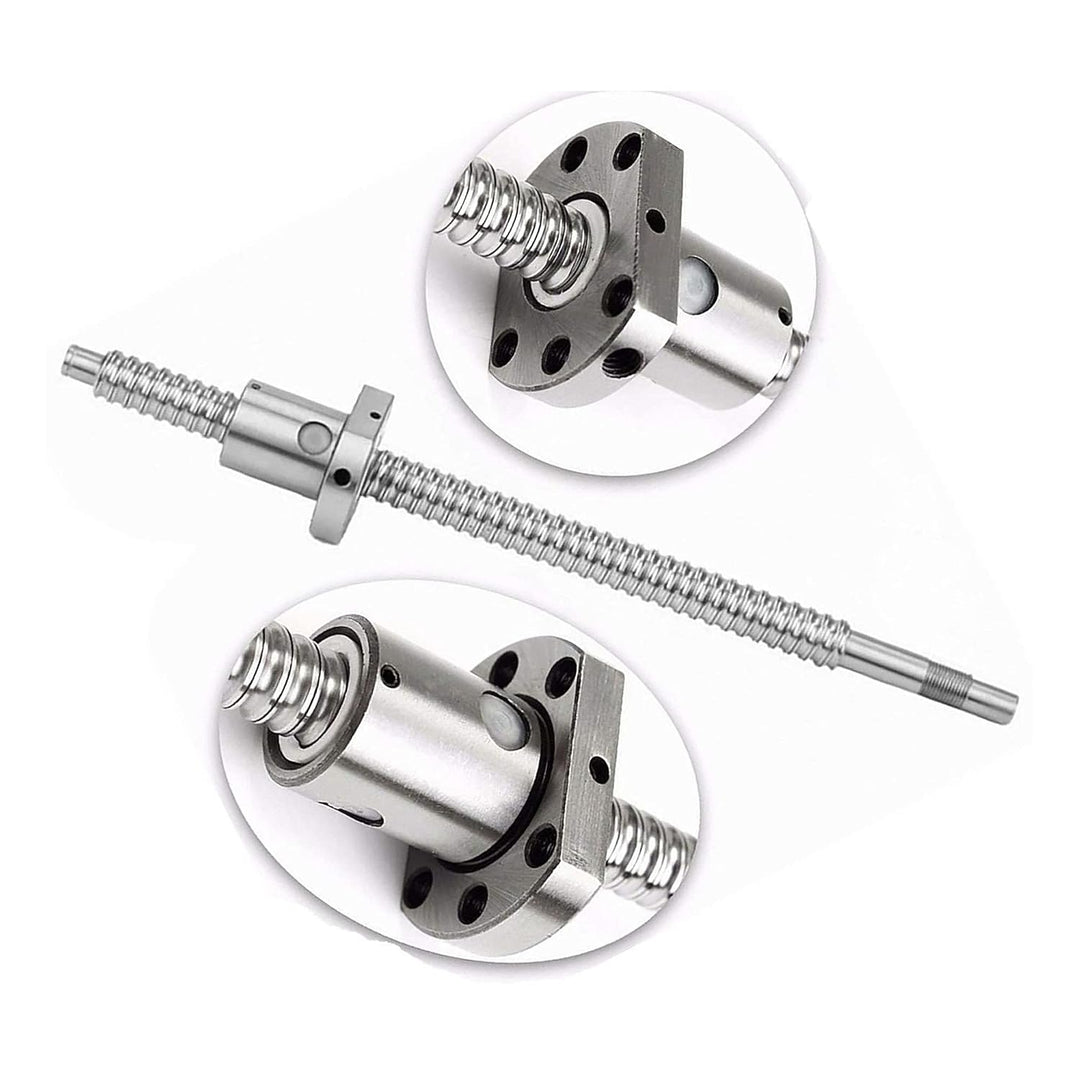 CNCYEAH SFU1204 Kugelumlaufspindel 550mm, Gewindespindel Edelstahl Rolled Ballscrew-spielfreie Balls