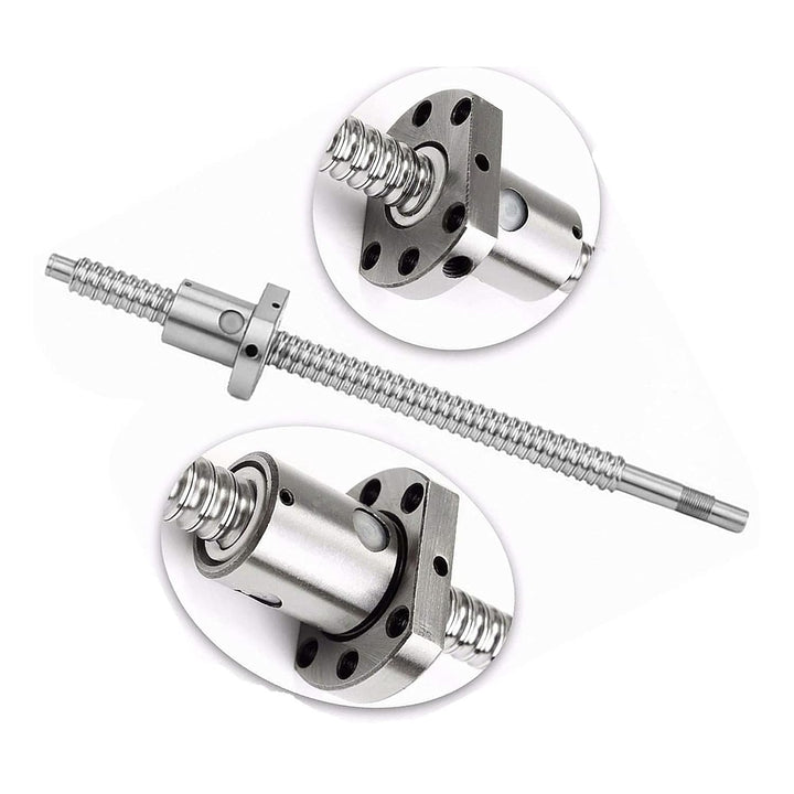 CNCYEAH SFU1204 Kugelumlaufspindel 550mm, Gewindespindel Edelstahl Rolled Ballscrew-spielfreie Balls