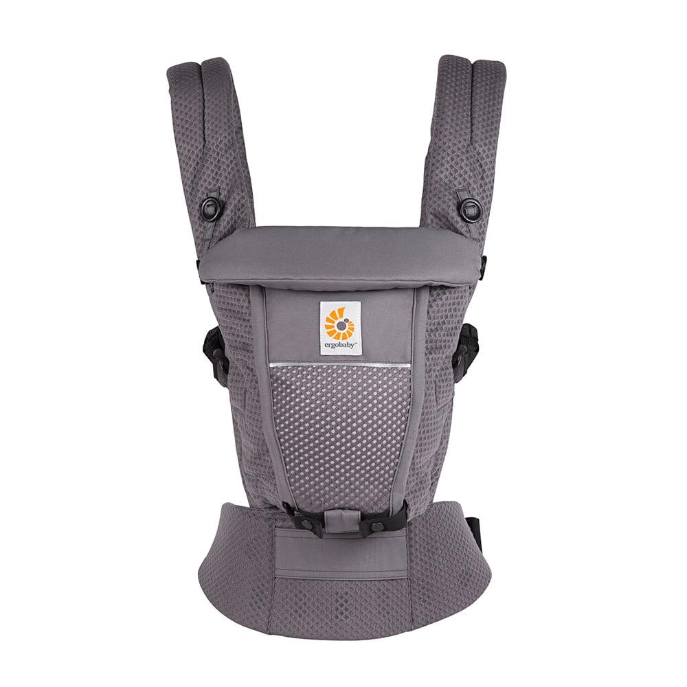 Ergobaby Adapt Babytrage für Neugeborene ab Geburt, 3-Positionen SoftFlex Mesh Ergonomische Babybauc