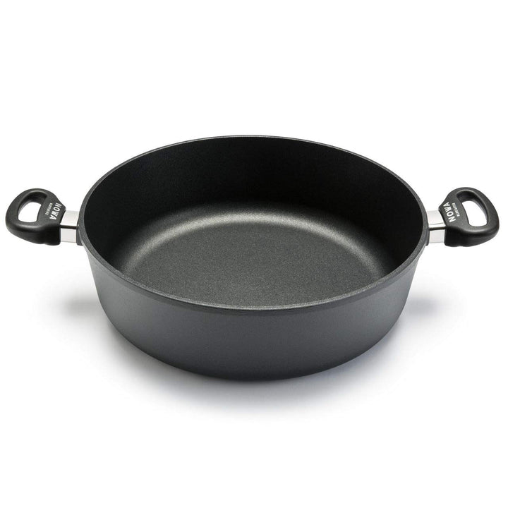 Aluguss Schmortopf, Innenhöhe von 7 cm, backofenfest bis 280 °C, Antihaft beschichtet, Induktion, Ma