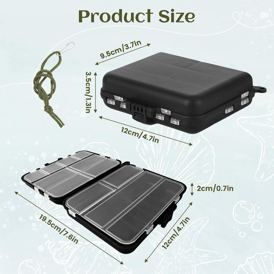 2 Stück Köderbox Angeln, Angelbox, Tackle Box Angeln, Angel Zubehör, Tackle Box für Angler Zubehör,