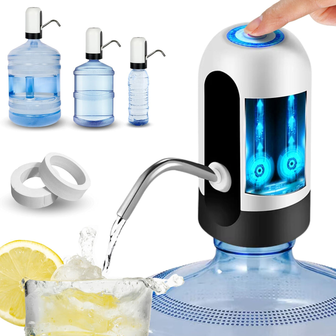 Wasserspender, elektrischer Wasserhahn für Kaltwasserkanister, Dosierpumpe mit zwei Adaptern, 5,7 l,