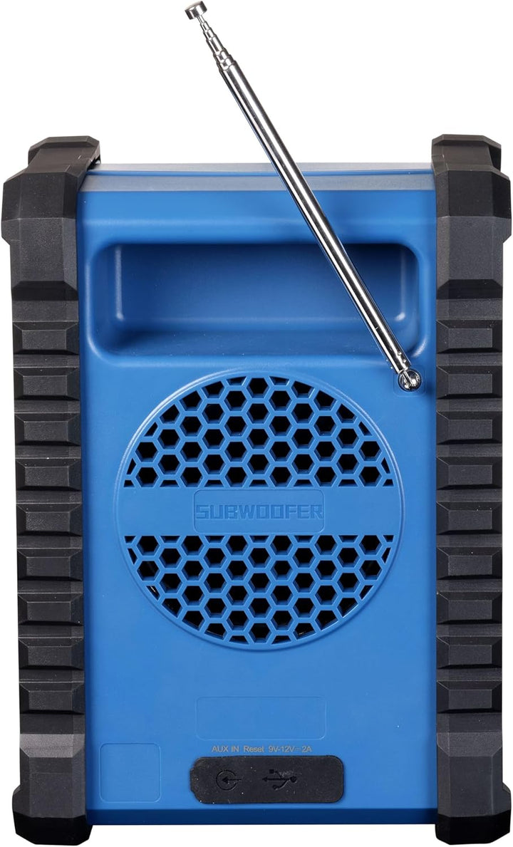 Denver WRD-60 Baustellenradio mit DAB+ / DAB/FM & Bluetooth – Akku Radio mit 2000 mAh - IP54 Staub-