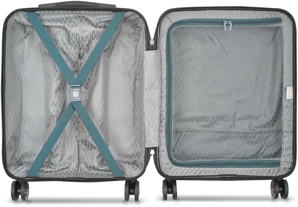DELSEY PARIS Meteor Kabinenkoffer, schmal, 4 Doppelrollen, 55 cm, für Erwachsene, Unisex, Purpur-08