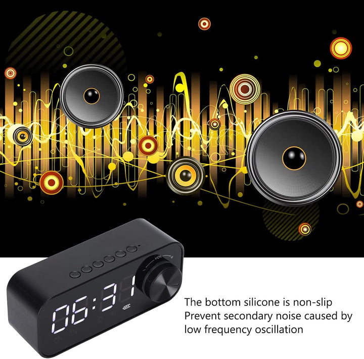 Radiowecker, Multifunktionaler Bluetooth-Lautsprecher, Uhrenlautsprecher, Tragbarer Radiowecker mit