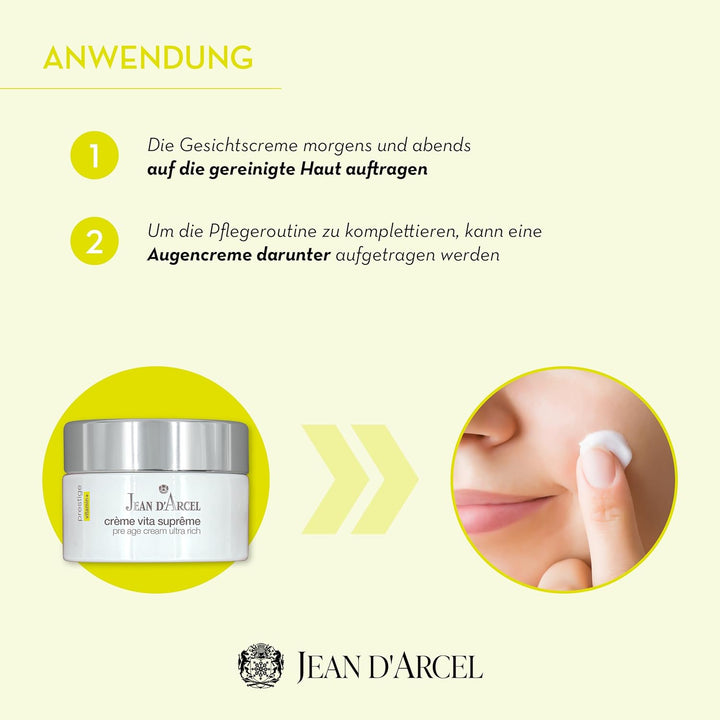 JEAN D'ARCEL PRESTIGE crème vita suprême – Sehr reichhaltige Feuchtigkeitscreme gegen extrem trocken