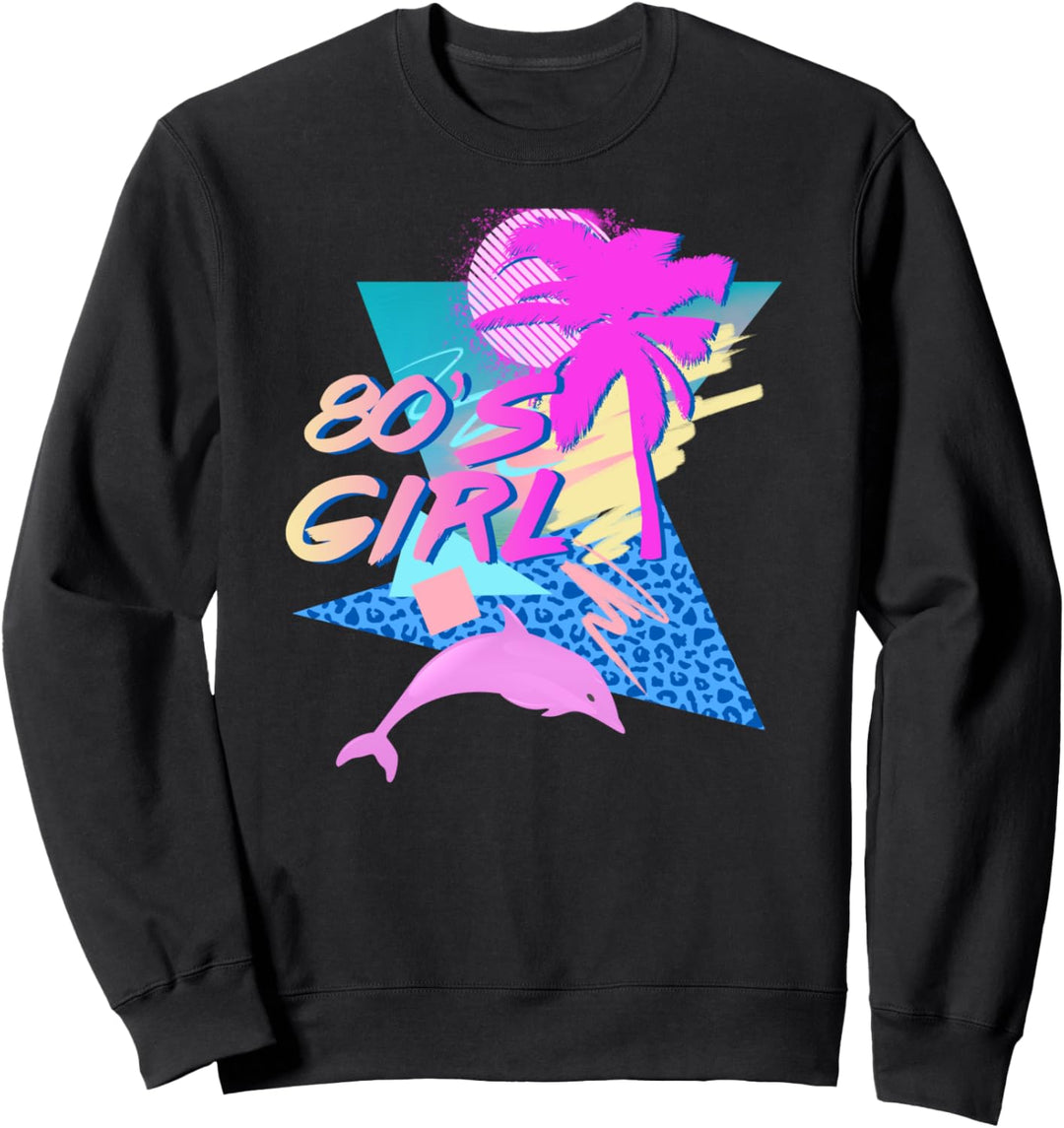80er Jahre Mädchen der 1980er Jahre Vintage Kostümparty Sweatshirt