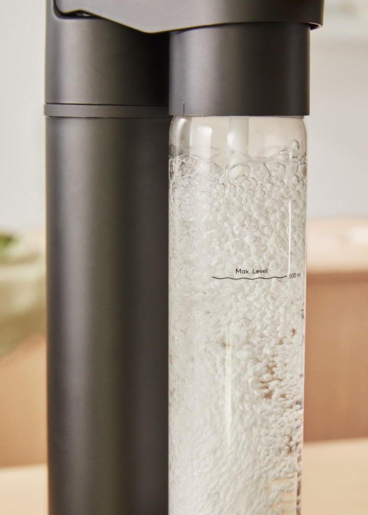CREATE/SODA MAKER STUDIO/Wassersprudler 1L Schwarz/Keine CO2-Flaschen enthalten, kohlensäurehaltig i