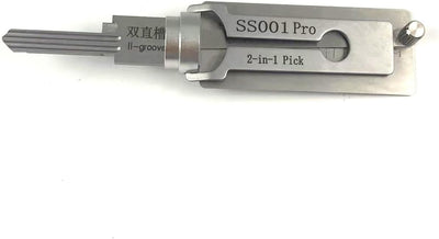 SS001 Tools Dietrich-Werkzeug für Doppel-Rillen-Türschloss, Pro 2-in-1 Decoder und Pick-Werkzeuge, S