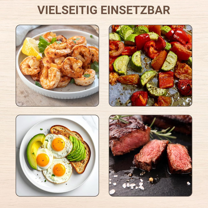 Syntrox Germany Flat Grill Maker flache Grillplatten Chefmaker SM-1300W Flat Grill mit herausnehmbar