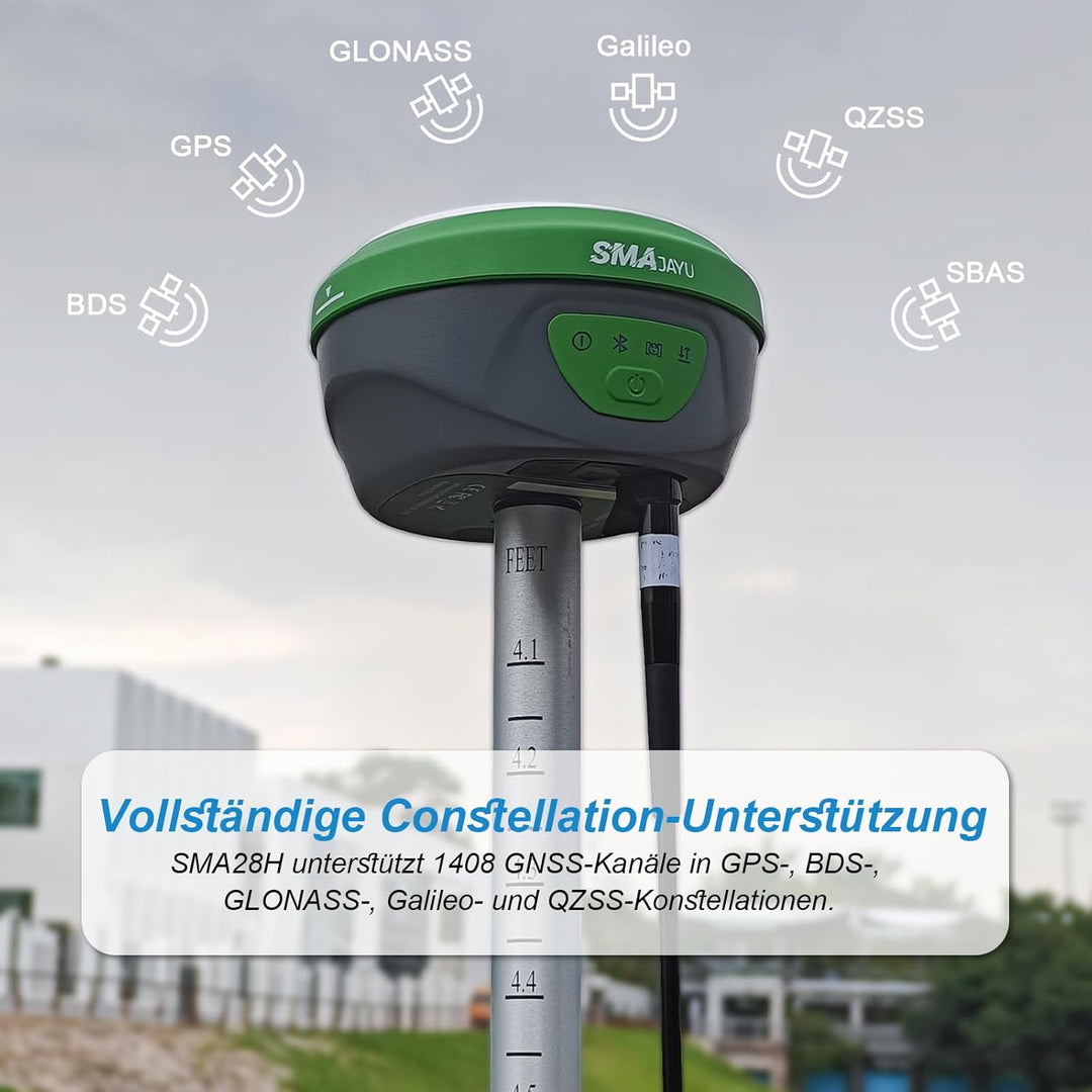 SMA28H Laser-RTK-GNSS-Vermessungssystem | 2 cm Genauigkeit | Dual-Kameras, Laser (max. 30 m), AR-bas