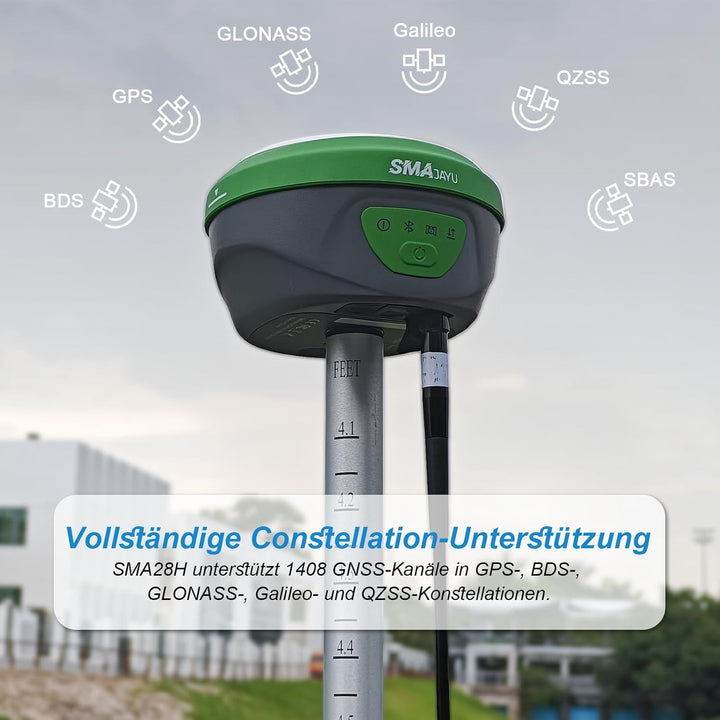 SMA28H Laser-RTK-GNSS-Vermessungssystem | 2 cm Genauigkeit | Dual-Kameras, Laser (max. 30 m), AR-bas