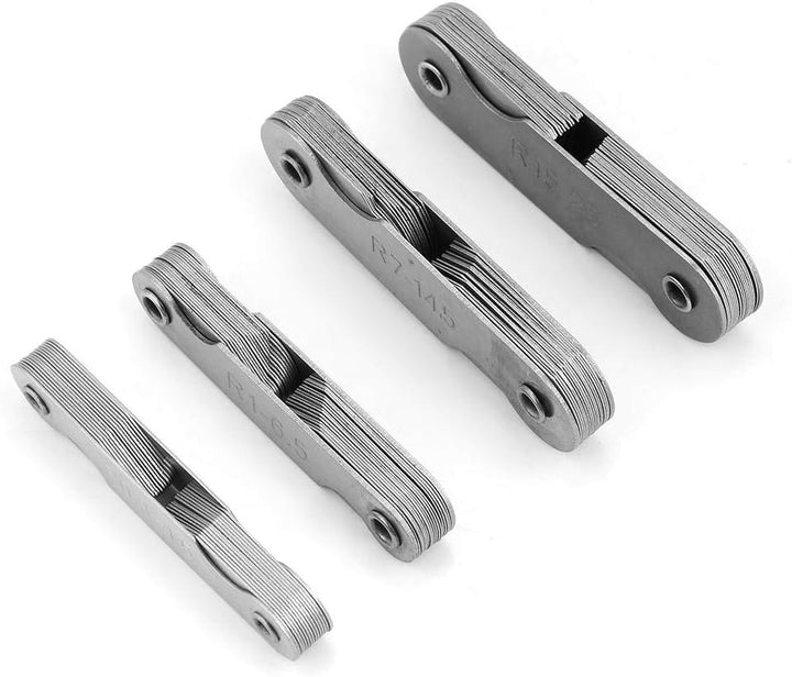 Radienlehre 4 Radius Leiste Edelstahl, Lehre, Radiuslehre Stück Set, Filetlehre Aus Rostfreiem Stahl