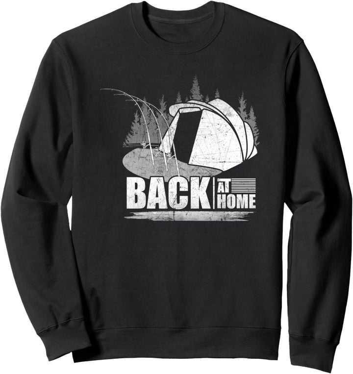 Angler Back at Home Brolly River Retro Vintage Waller Silure Sweatshirt