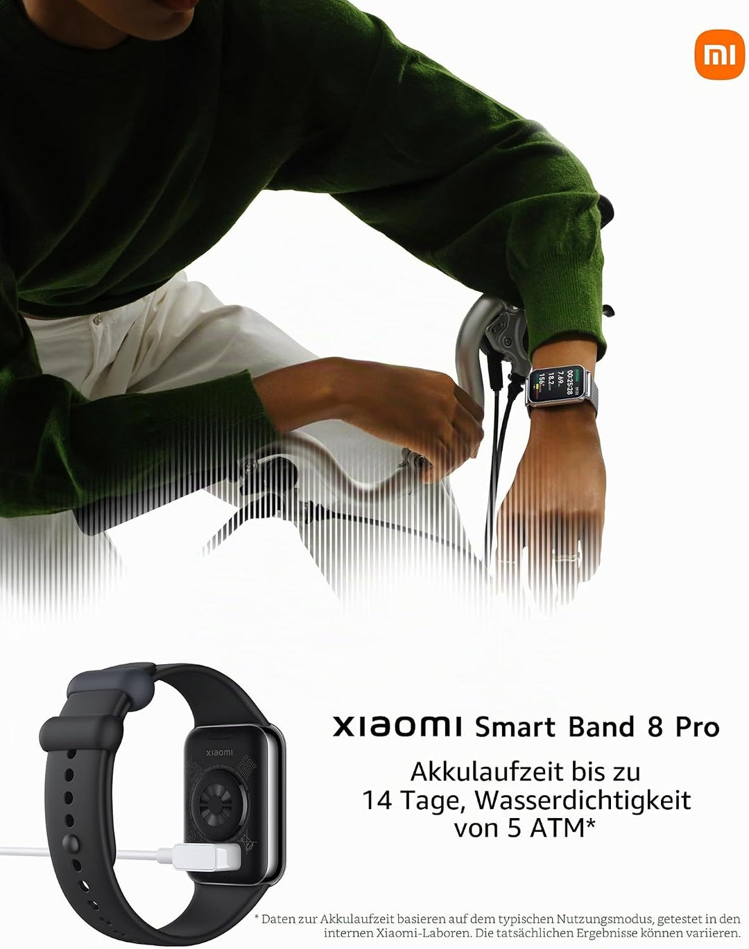 Xiaomi Smart Band 8 Pro Fitness-Tracker, 1,74" AMOLED Display, bis 20 Tage Akku, 5ATM, SpO2 Tracking