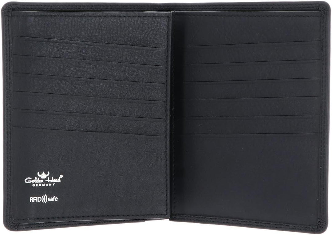 Golden Head Polo - Geldbörse 12cc 13 cm RFID Black