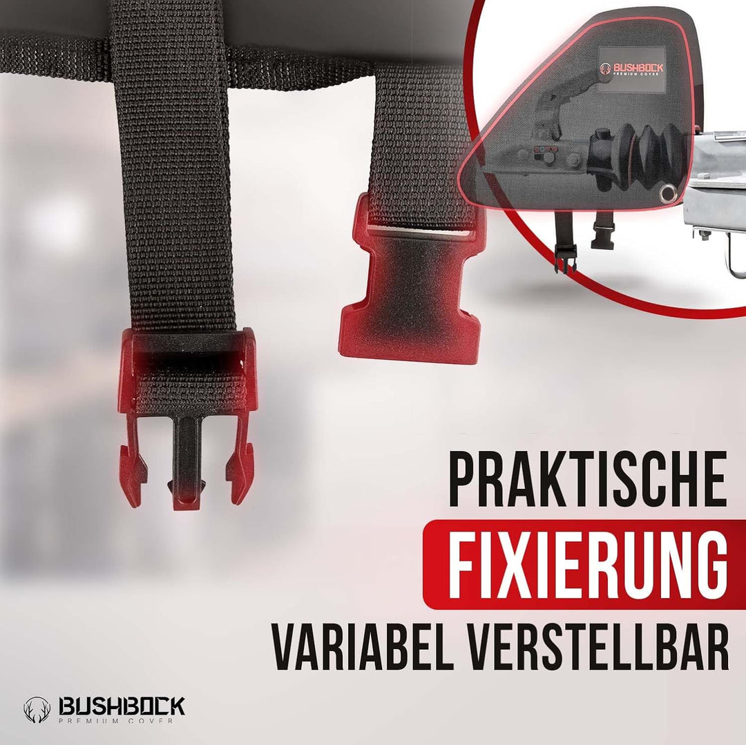 BUSHBOCK® Premium Deichselhaube aus Oxford 600D Material mit PU Beschichtung und Reflektoren. Univer