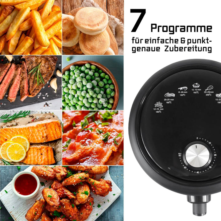 GOURMETmaxx Heissluftfritteuse, 2,3 l | Airfryer mit Timerfunktion (60 Minuten Timer) | Nahezu ohne