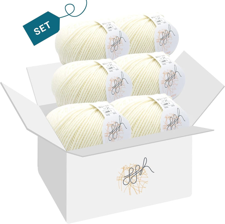 ggh Maxima Box - 6x50g (insgesamt 300g) Merinowolle extrafein und maschinenwaschbar - Nadelstärke 4-