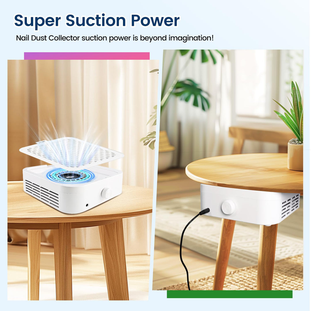 JODSONE 120 W Nagelstaubsammler, leistungsstarker Vakuumventilator, Staubsammler Nagel mit wiederver