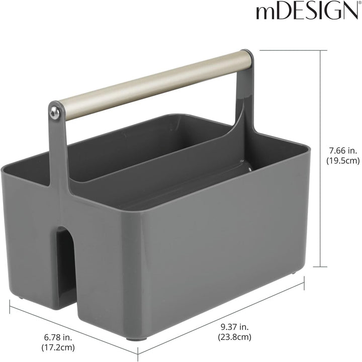 mDesign Badezimmer Aufbewahrungsbox – Korb mit Griff zur Kosmetikaufbewahrung – Bad Organizer mit zw