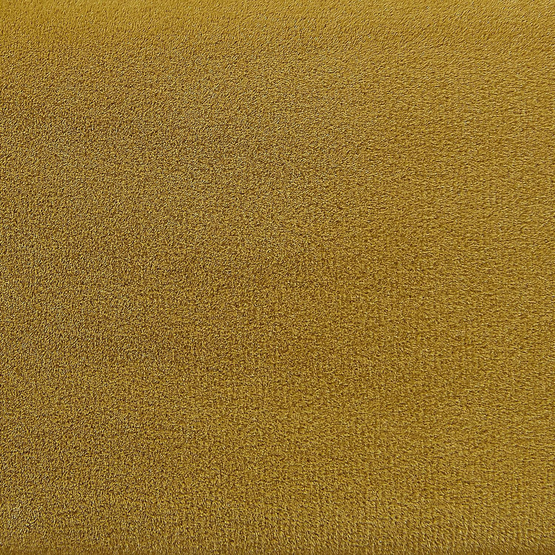 Beliani Runder Pouf im 2er Set aus Samt senfgelb Ottoman Sitzpouf Garland