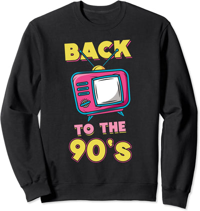 90er Jahre Outfit Back to the 90s Retro Röhrenfernseher Sweatshirt