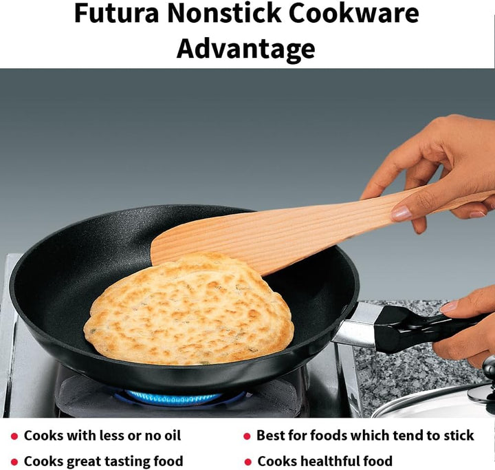 HAWKINS Futura Non-Stick Frying Pan with Glass Lid, 26 cm
