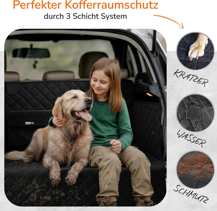 Upgrade4cars Premium Kofferraumschutz Hund mit Ladekantenschutz Wasserdicht & rutschfest | Auto Hund