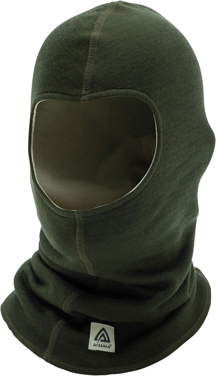 Aclima Warmwool Balaclava 2-Layer Olive/Nature