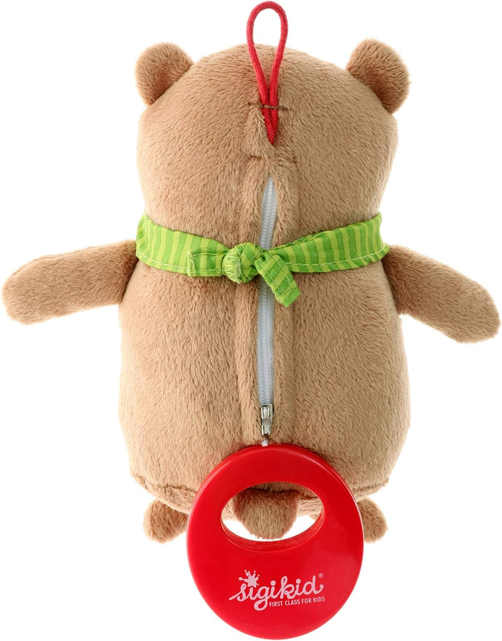 Sigikid 42132 Spieluhr Bär, Braun, 14 x 16 x 8 cm, Bär