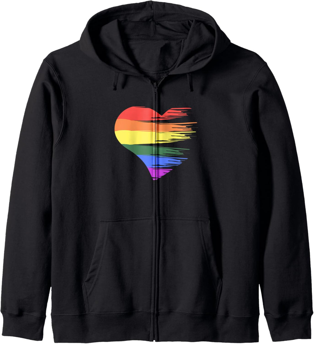 Regenbogen Herz Schwul Homo Outfit LGBT Gay Homosexualität Kapuzenjacke