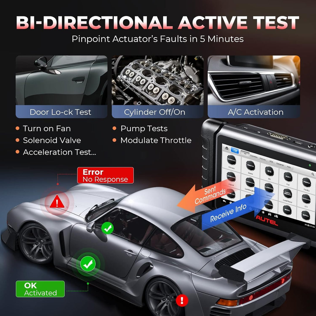 Autel MaxiCOM MK808S 2023 OBD2 Diagnosegerät mit Allen System &amp; Servicefunktionen inkl. Ölrückstellu