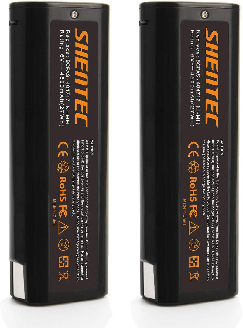 2X Shentec 6V 4500mAh Ni-MH Akku Ersatzakku für Paslode 404717 B20544E BCPAS-404717 404400 900400 90