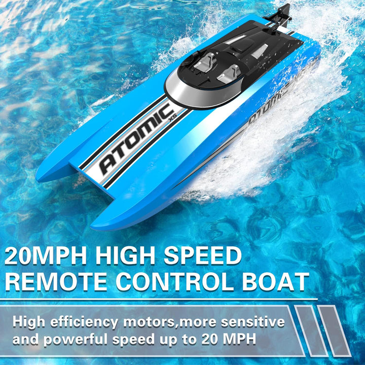 VOLANTEXRC RC Boot Atomic XS, 2,4GHz ferngesteuertes Boot für Pools und Seen, 20+ kmh RC Boot RTR, R