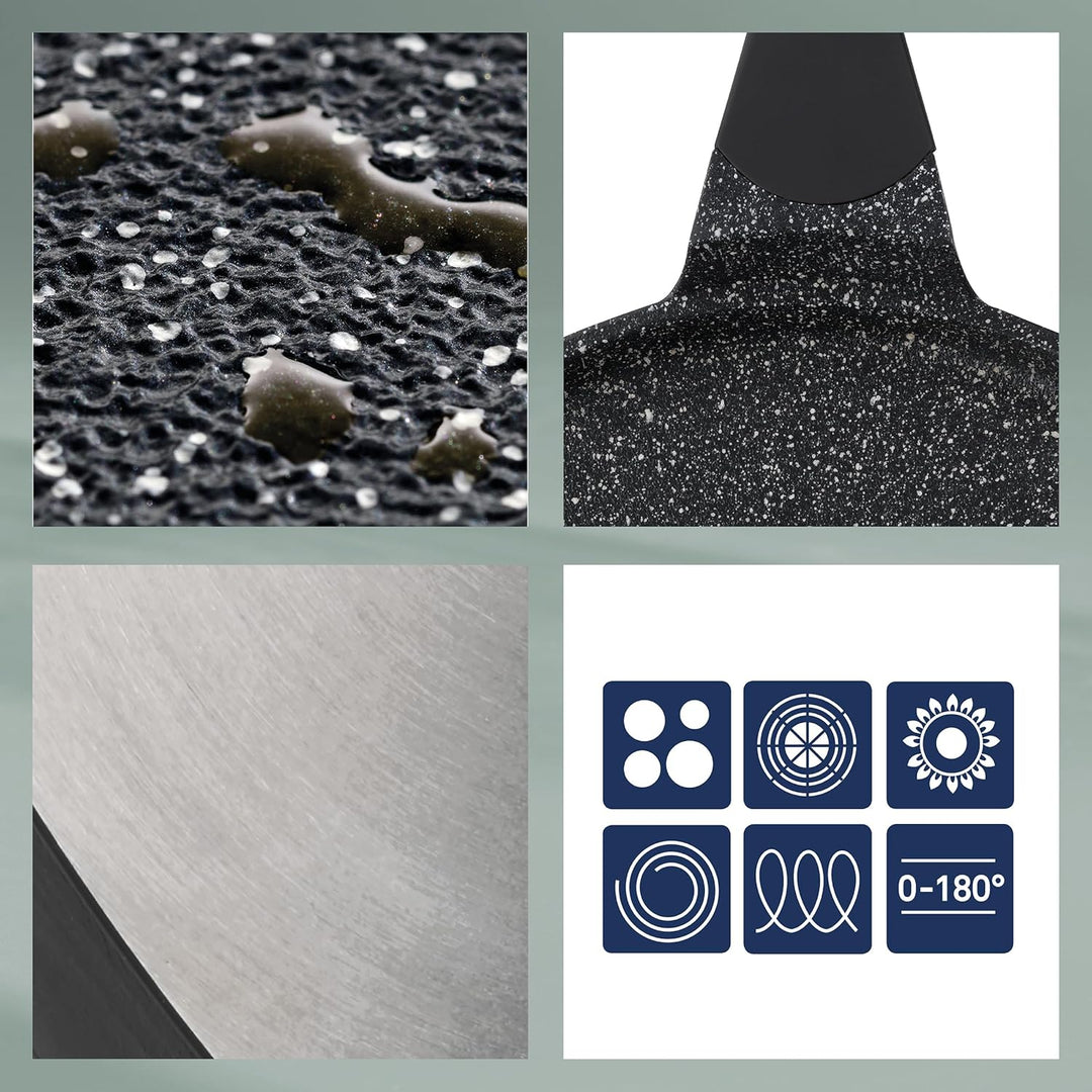 kela Wok Stella Nova, Ø 30 cm, 5 L, Aluguss, Allherdboden, antihaftbeschichtet, hitzebeständig bis 1